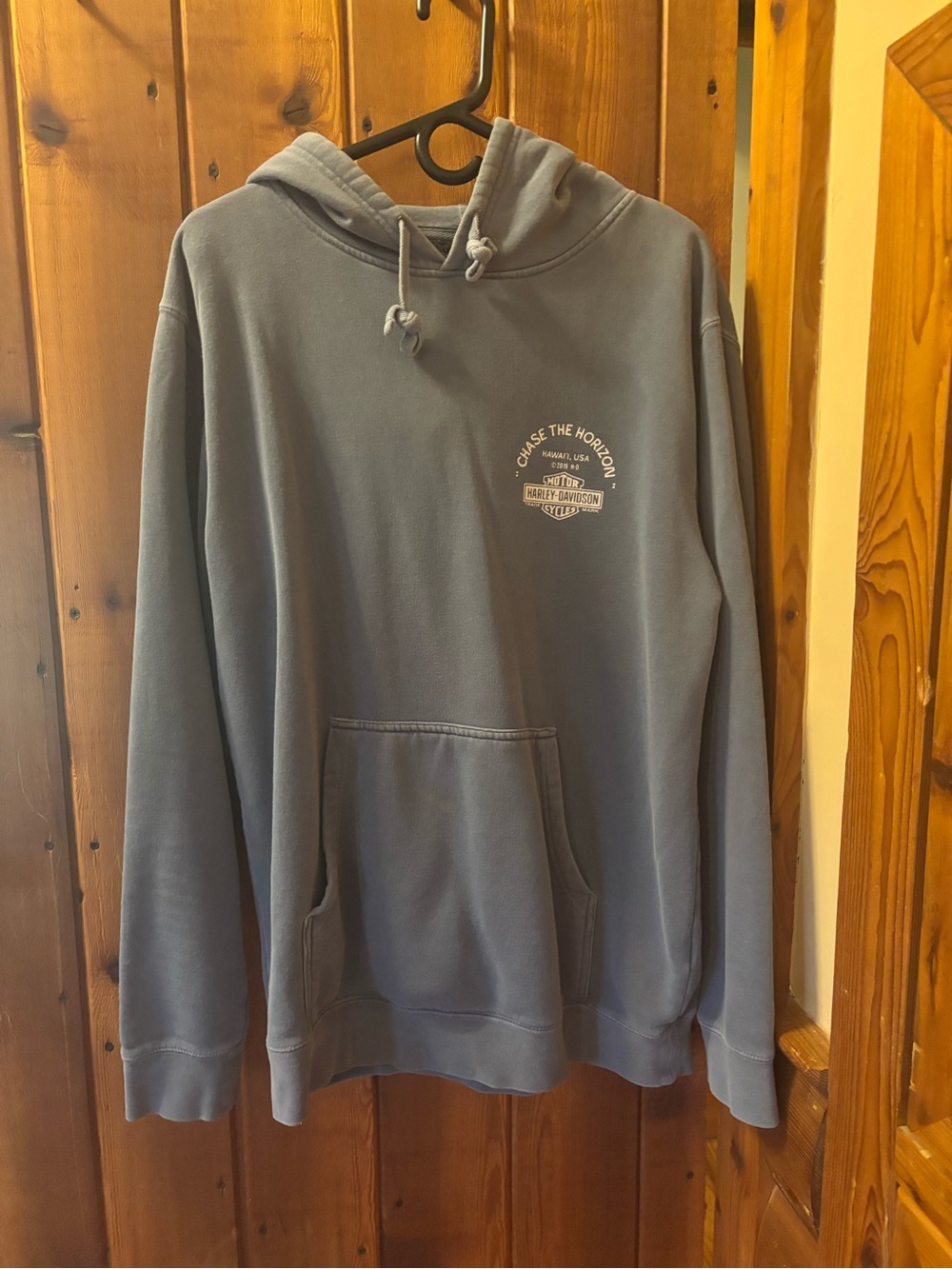 Unisex pale blue Pullover Hoodie with Pocket
